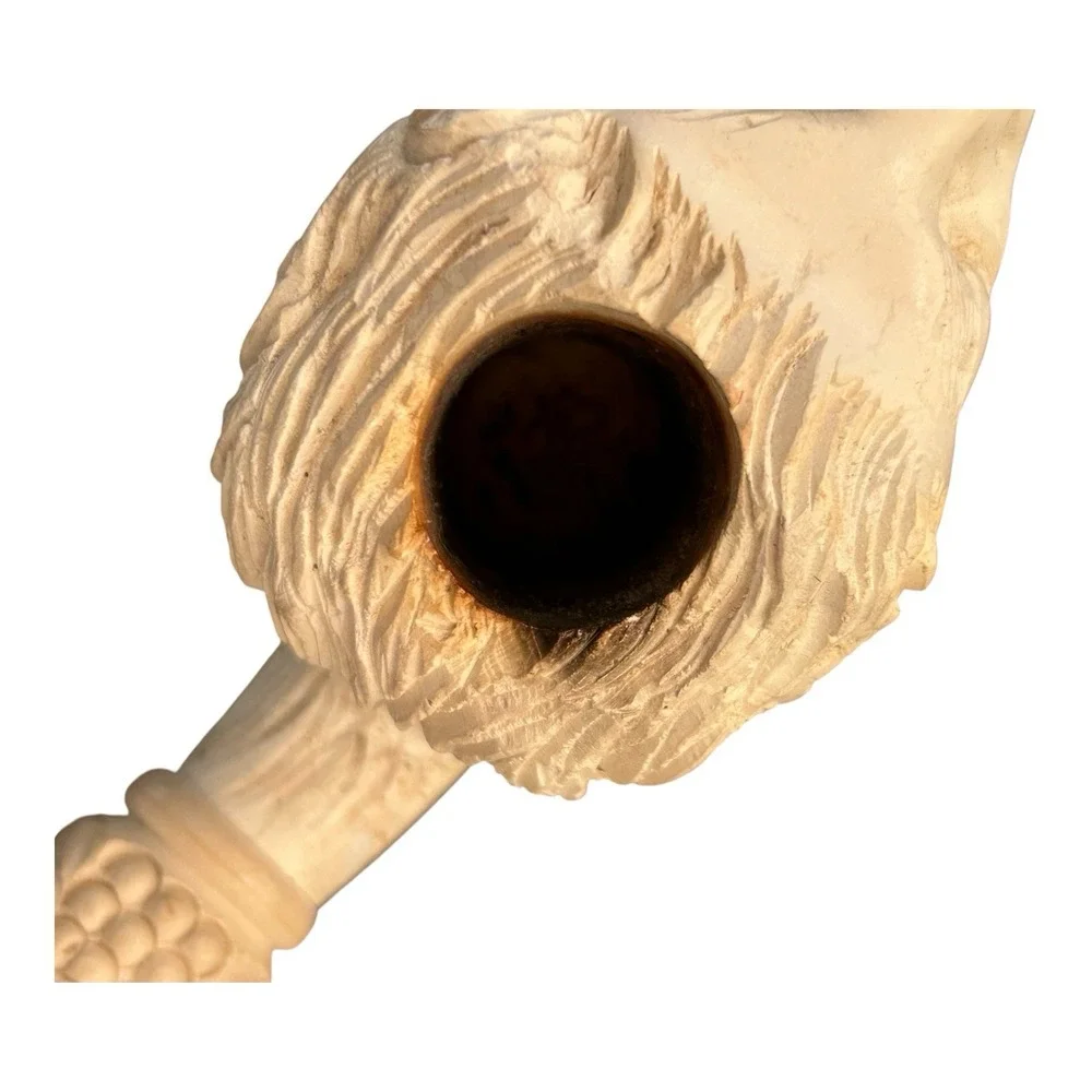VTG Hand Carved Meerschaum Lion‎ Smoking Pipe